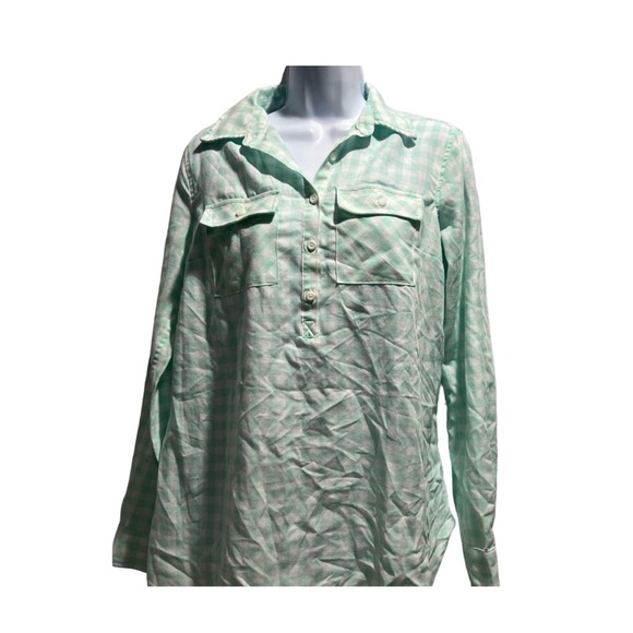 Woman’s Green Gingham Maternity Tunic - Isabel Maternity by Ingrid & Isabel - Picture 3 of 4